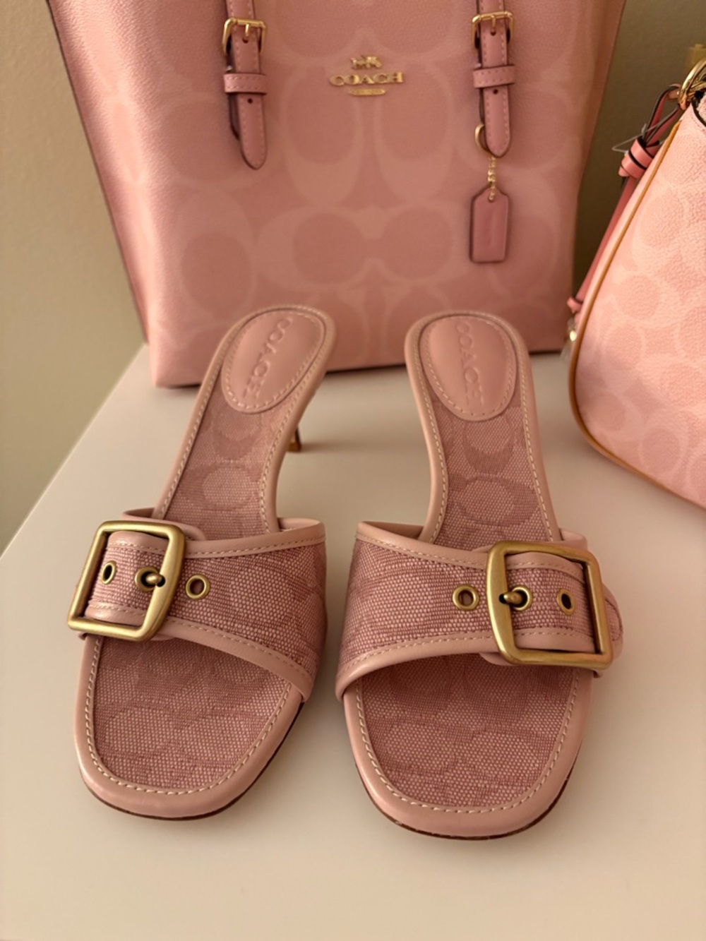 Coach Carnation Pink Margot Sandal Size 5